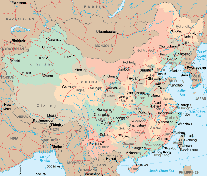 Political Map of China