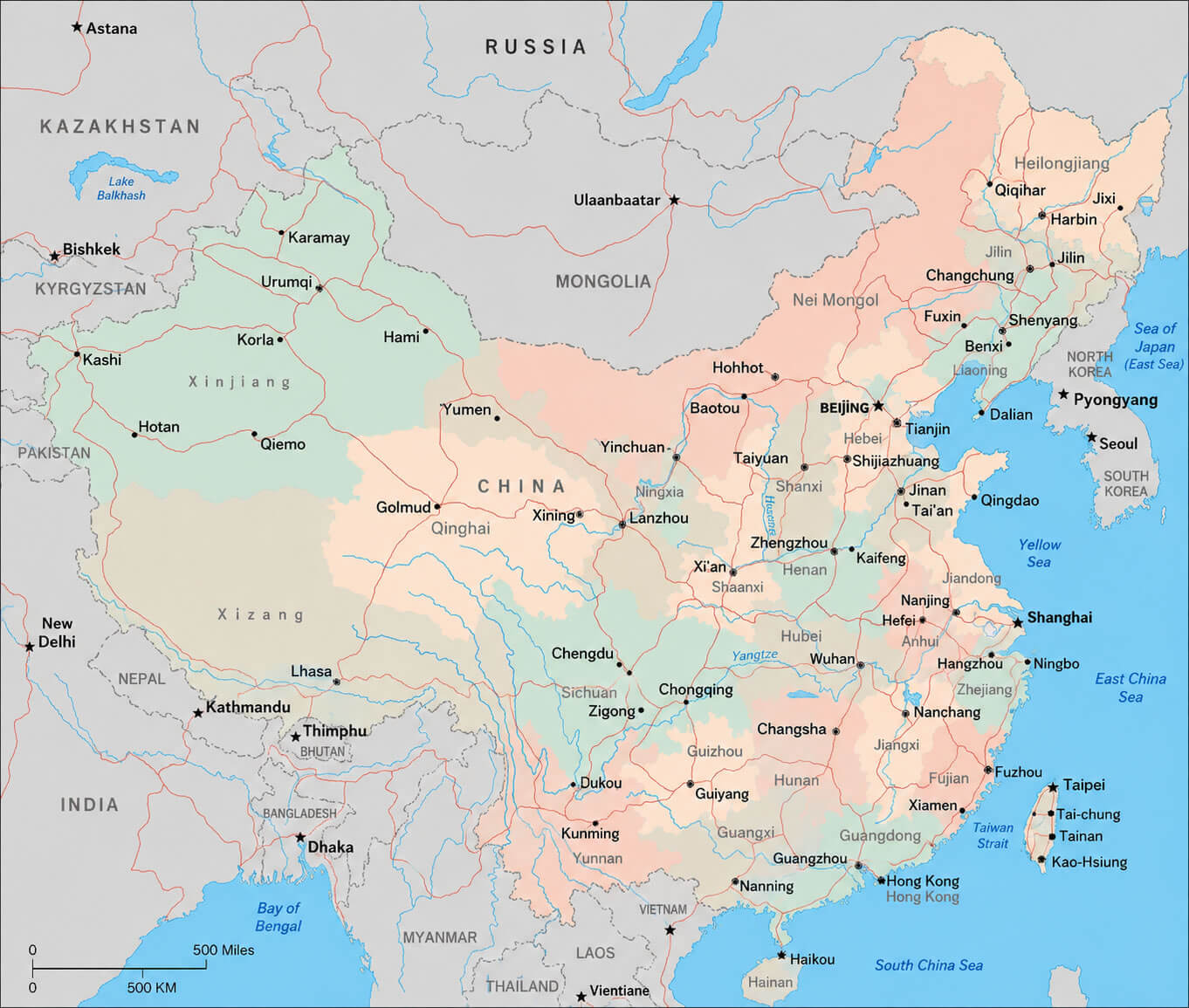 China administrative map