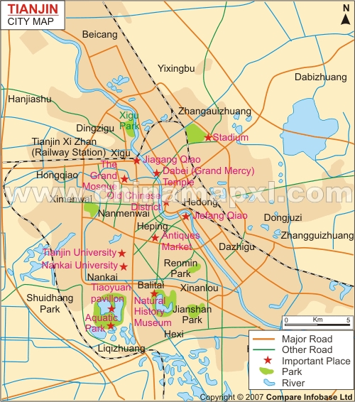 tianjin city map