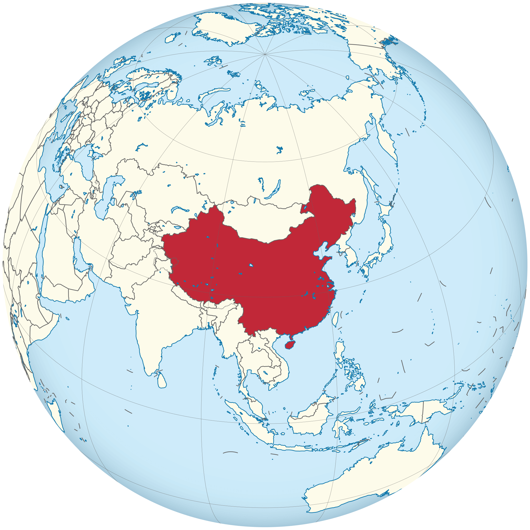 Where is China in Asia and time zone
