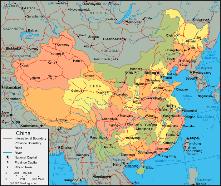 china map wuhan