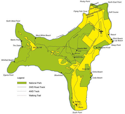 Christmas Island National Park Map