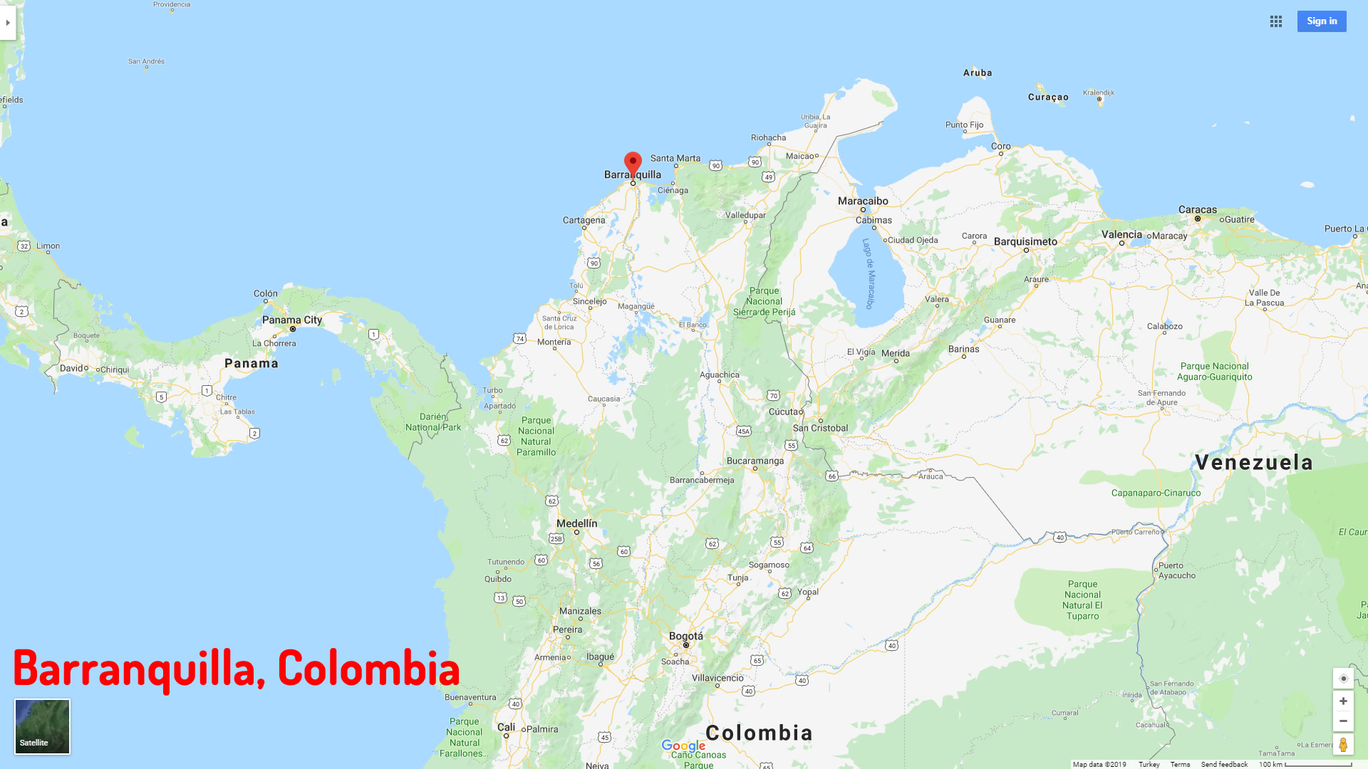 Barranquilla map Colombia
