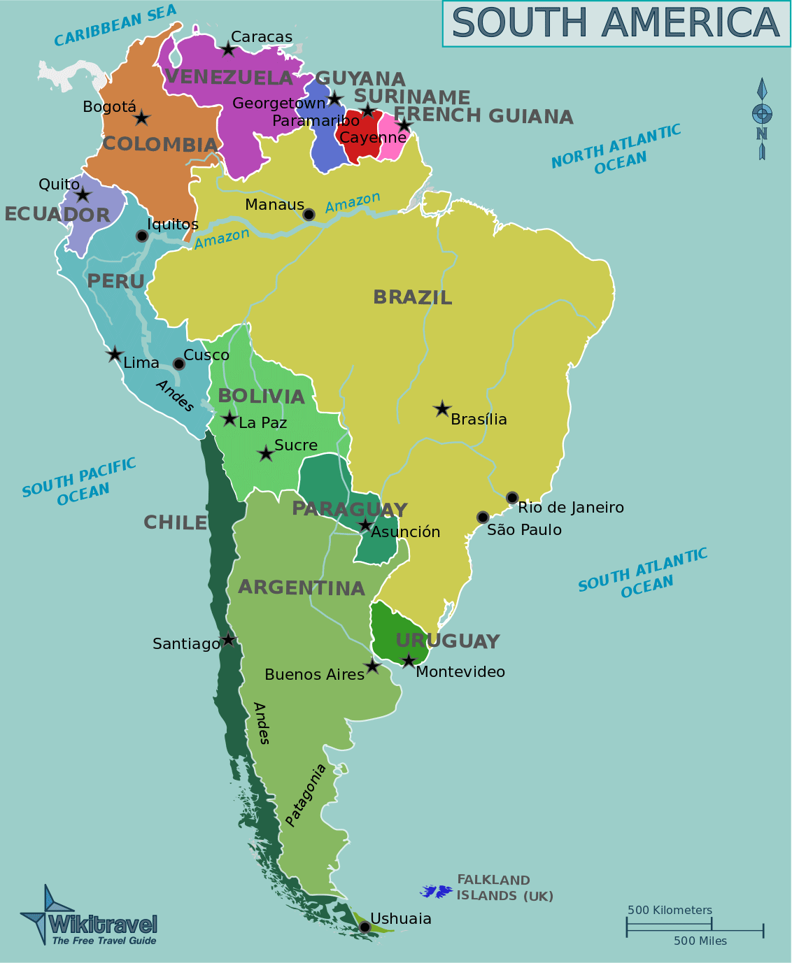 Colombia Map South America