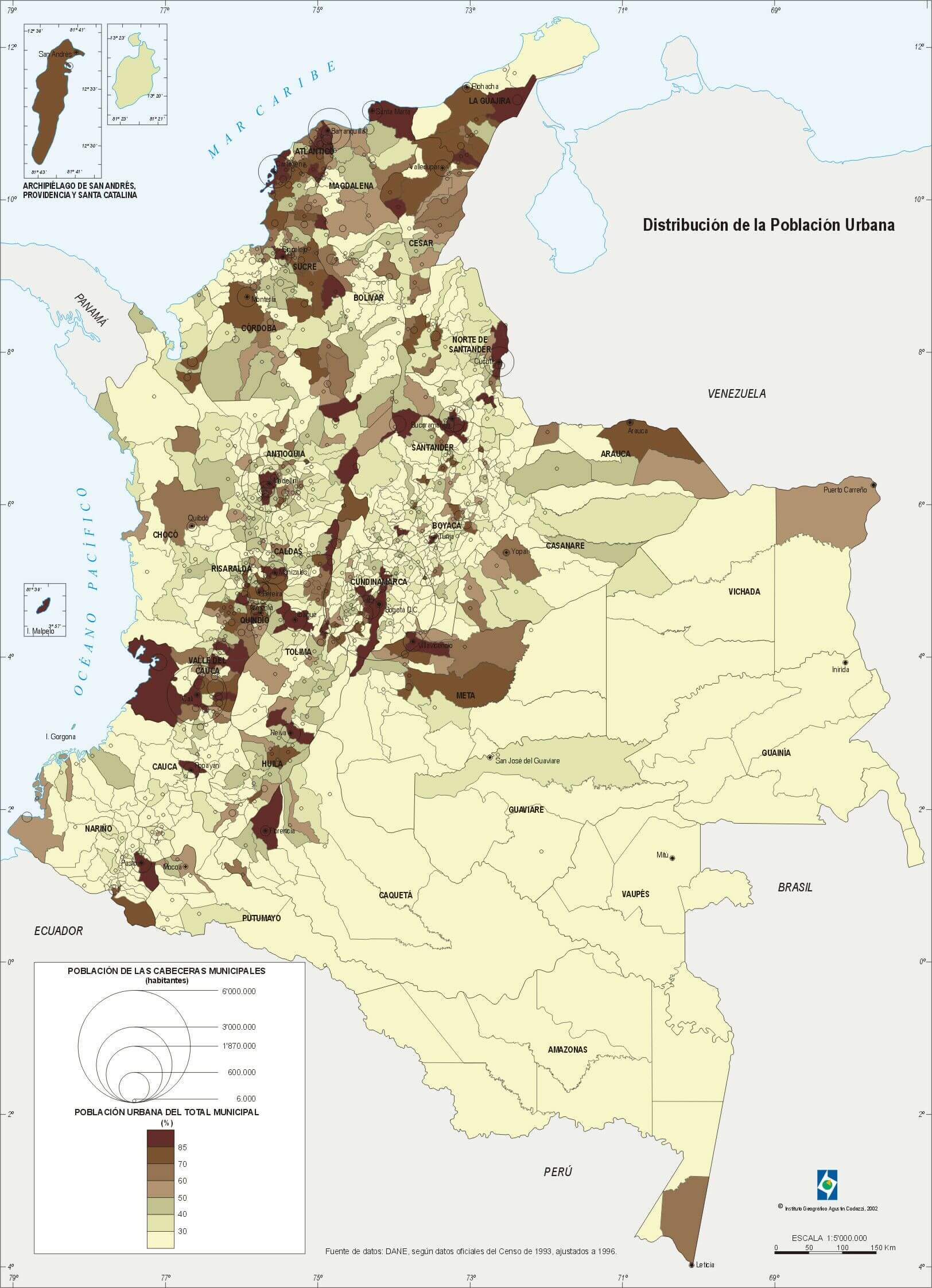 Urban Population Colombia 2002