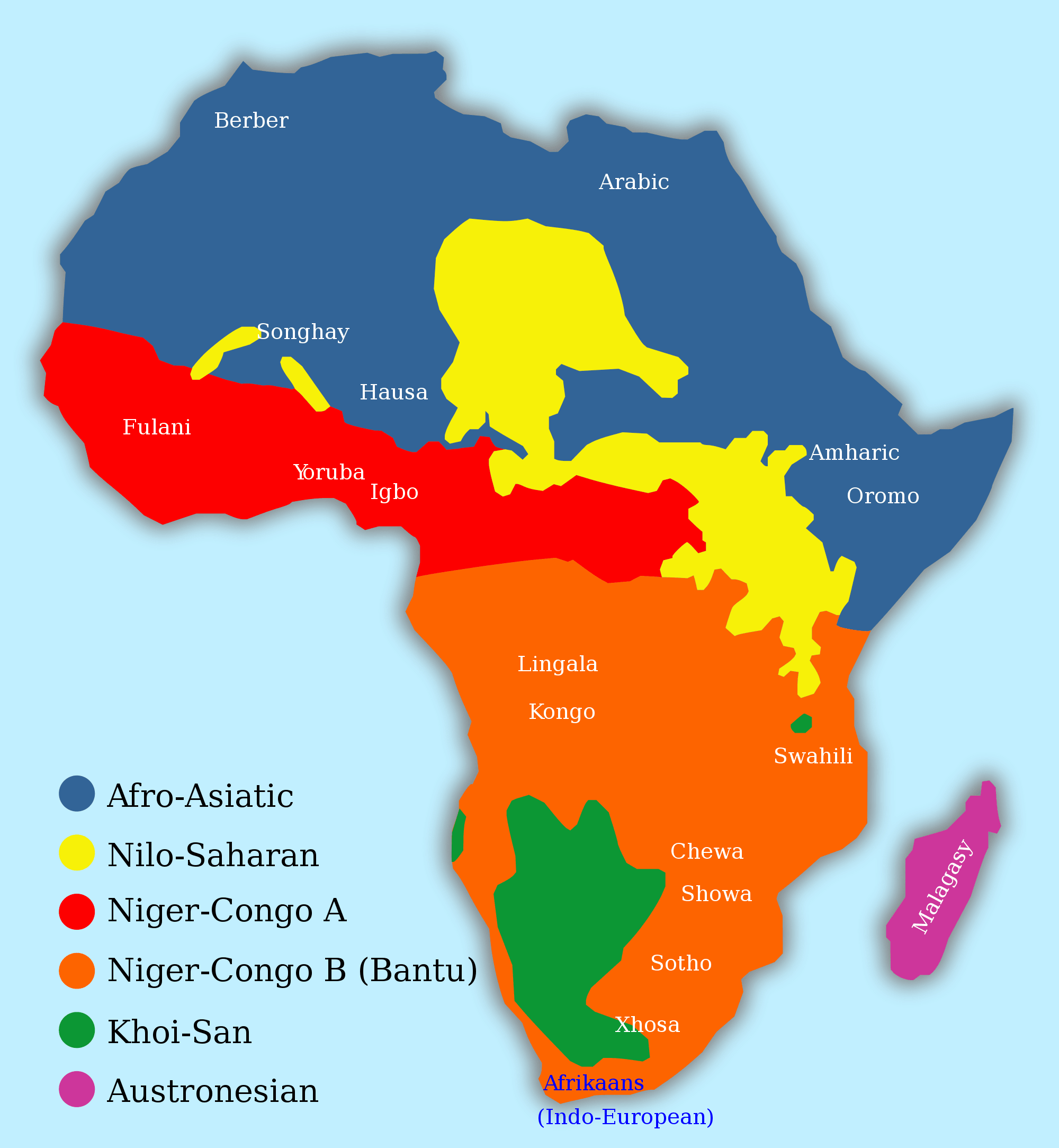 Africa Languages Map