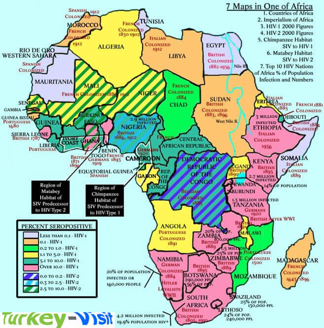 Countries Map of Africa