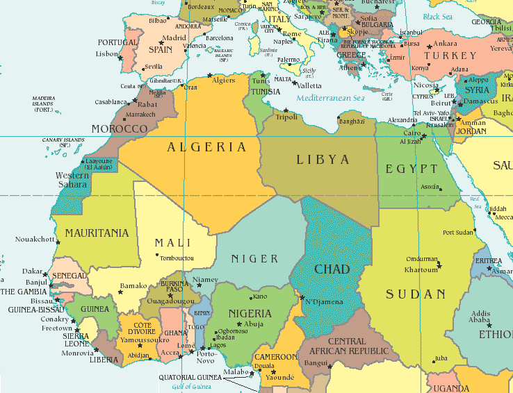 North Africa Map