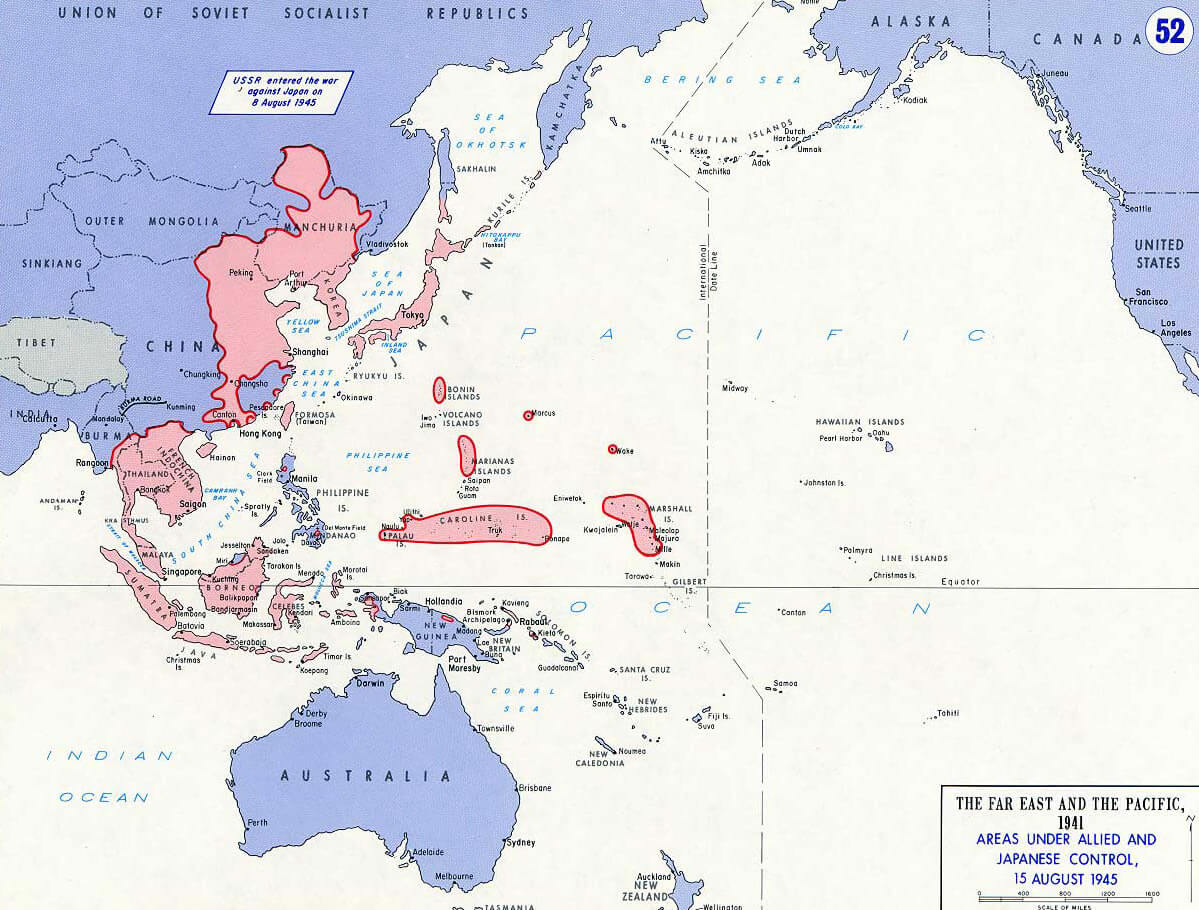 Asia Pacific War Map 1945
