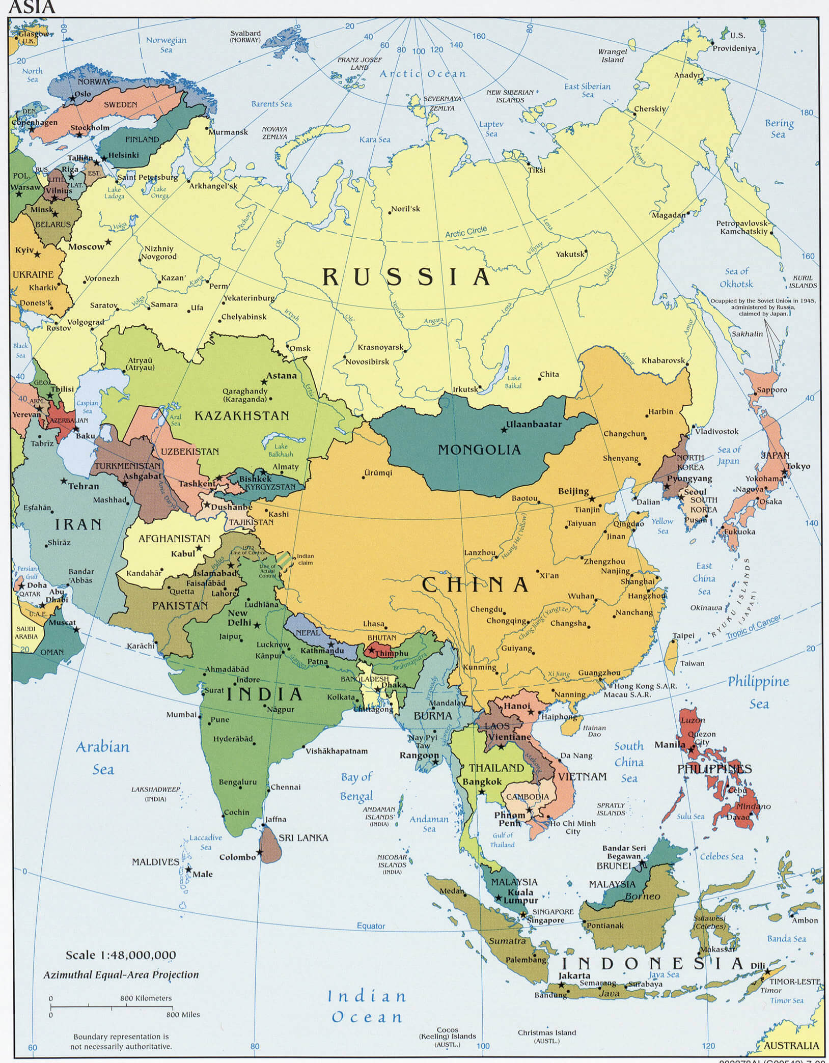 Map Of Far East Asia Countries 