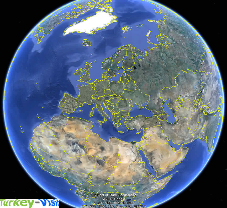Europe Earth Map