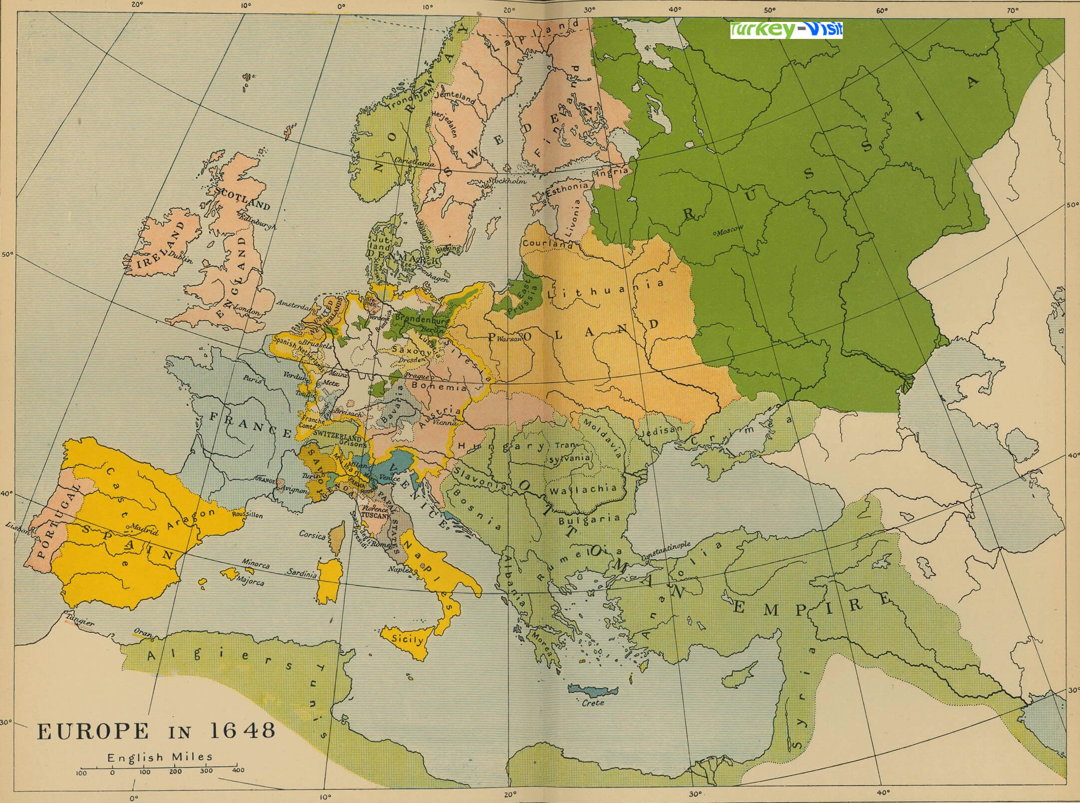 Europe Map 1648