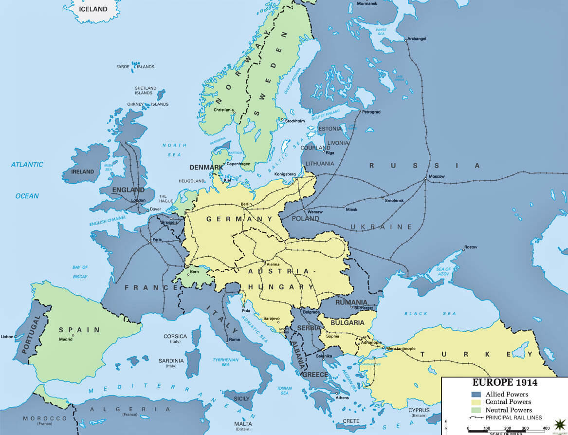 Europe Map 1914