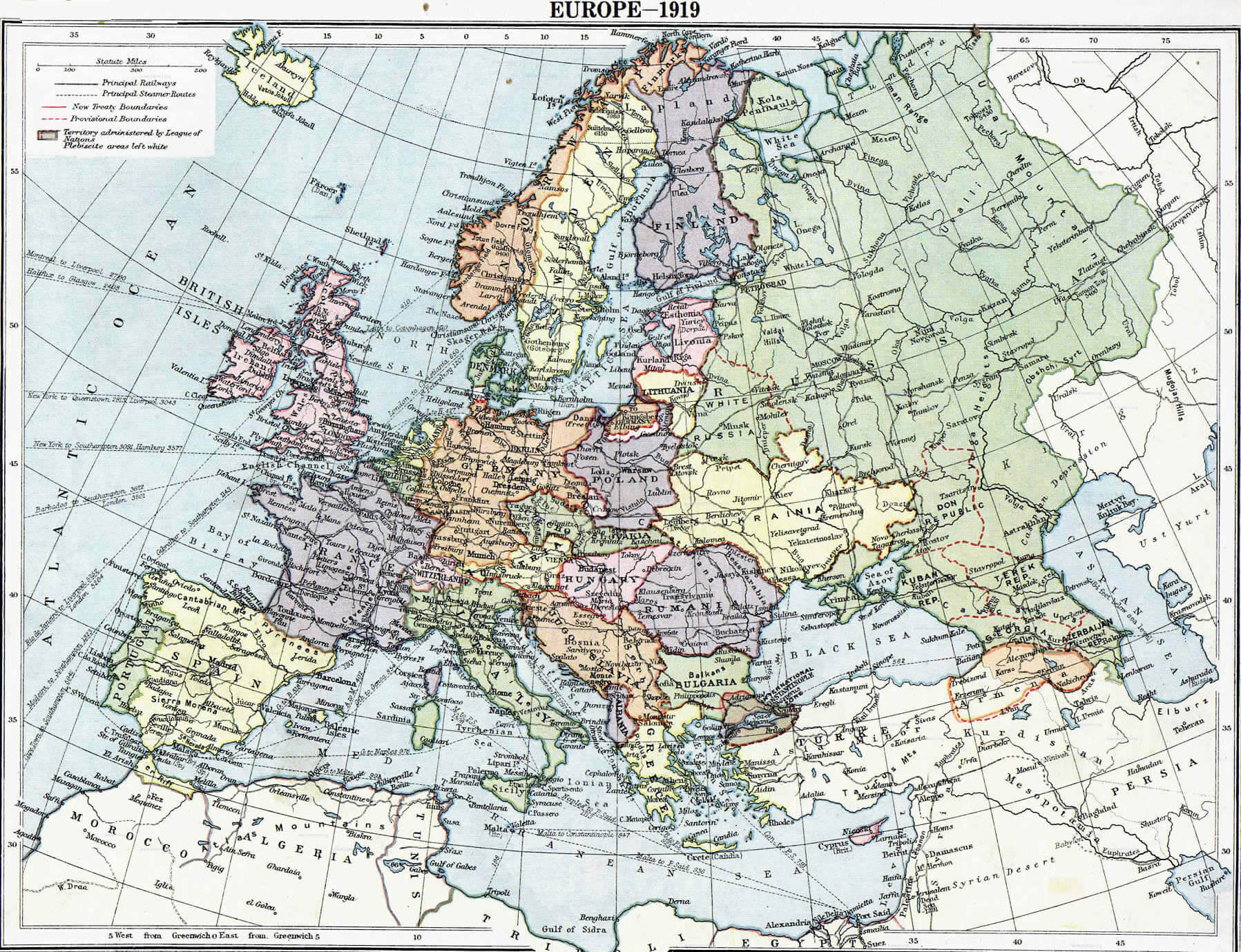 Europe Map 1919