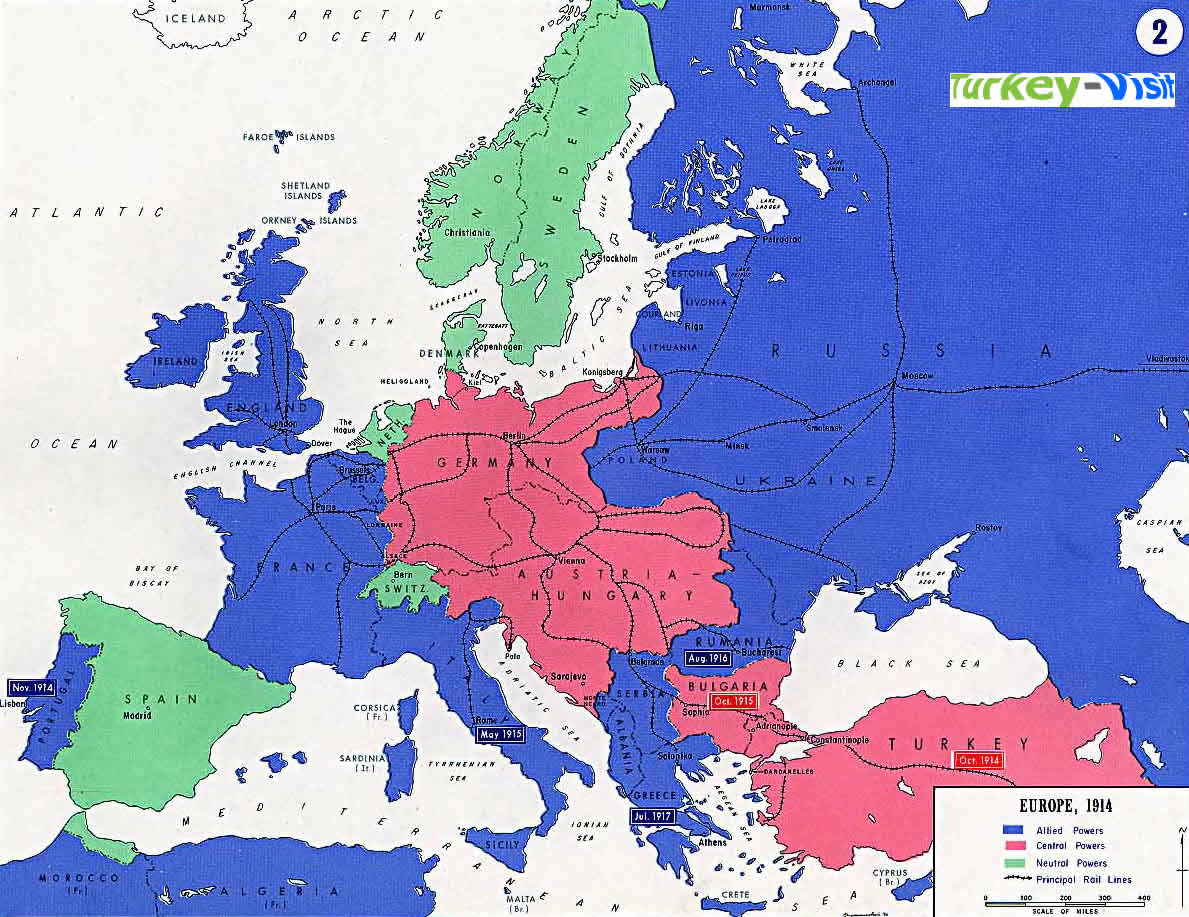 Europe World War I Map 1914