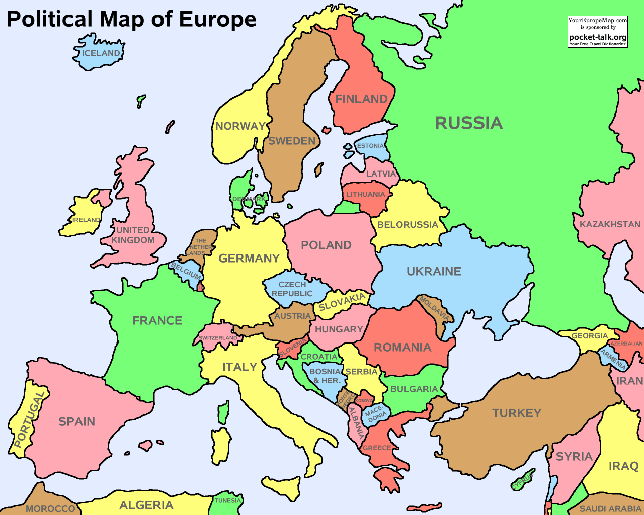 Political Map of Europe