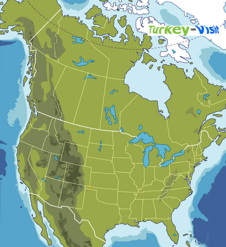 North America Map Blank