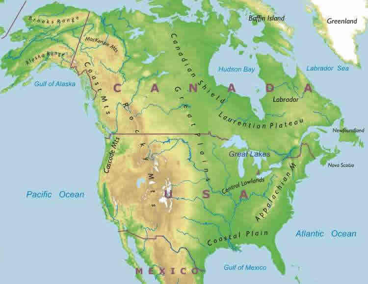 North America States Map