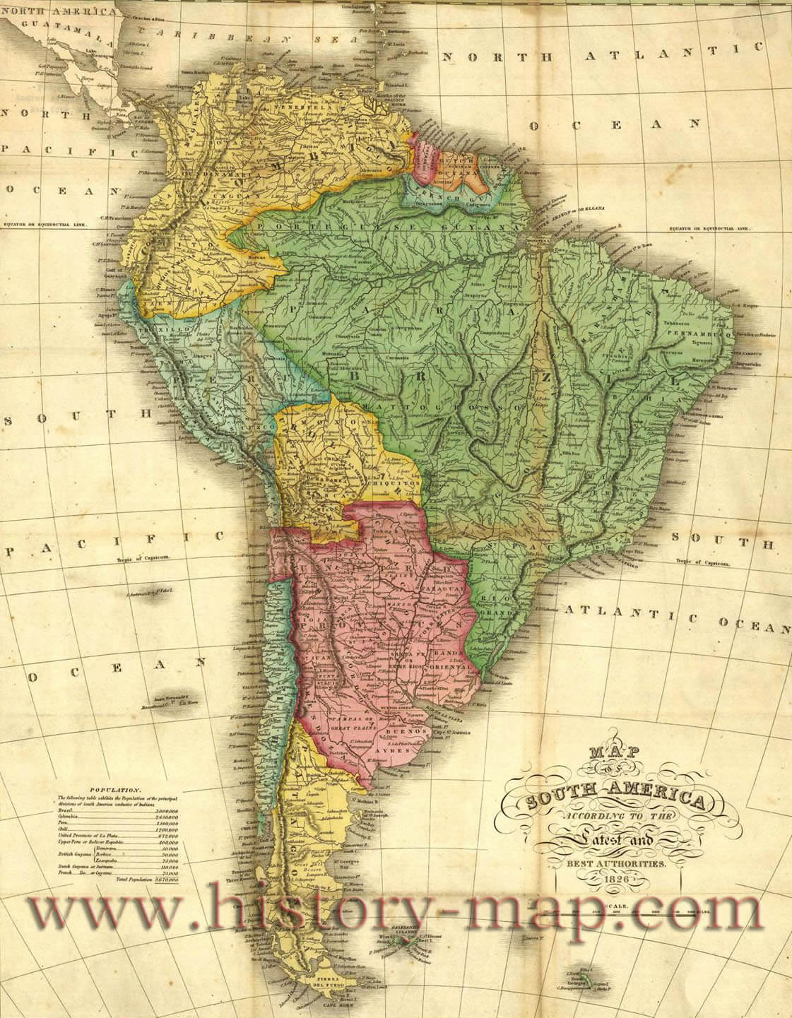 South America Historical Map