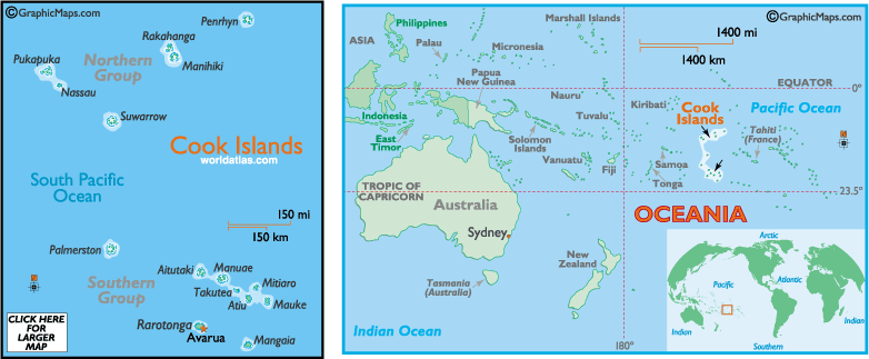 map of Cook Islands