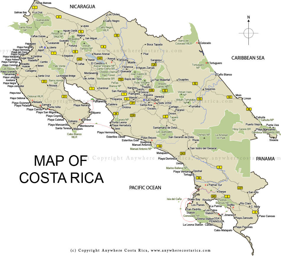 Costa Rica Maps