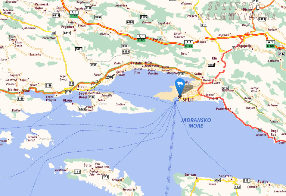 Split Map - Croatia