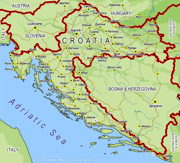 croatia Zagreb map