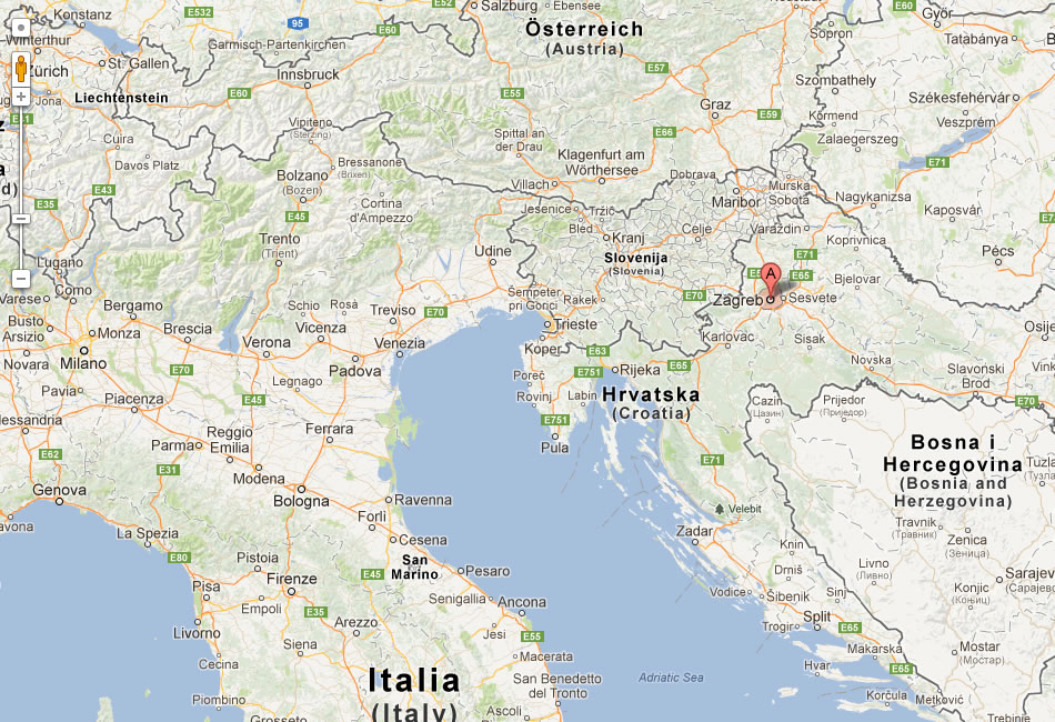 map of Zagreb croatia