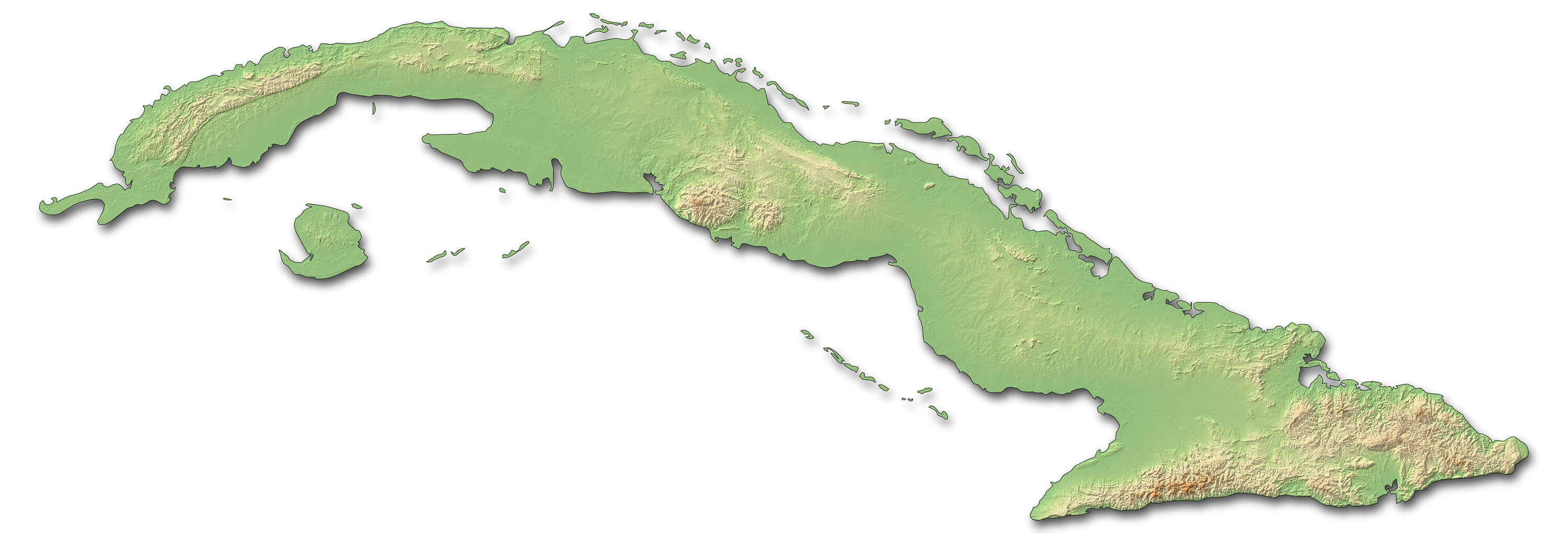 Relief Map of Cuba