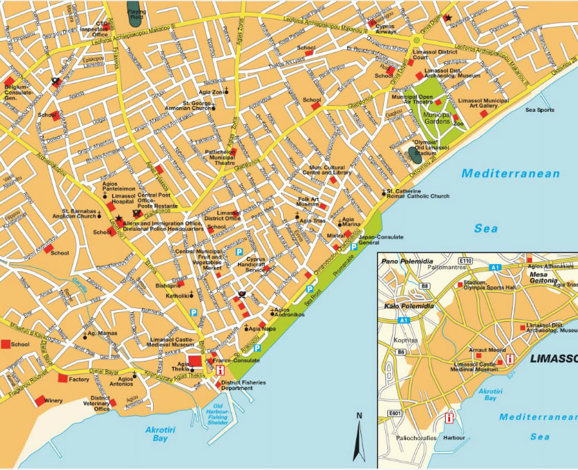 limassol map tourist