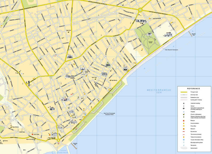 limassol city central map