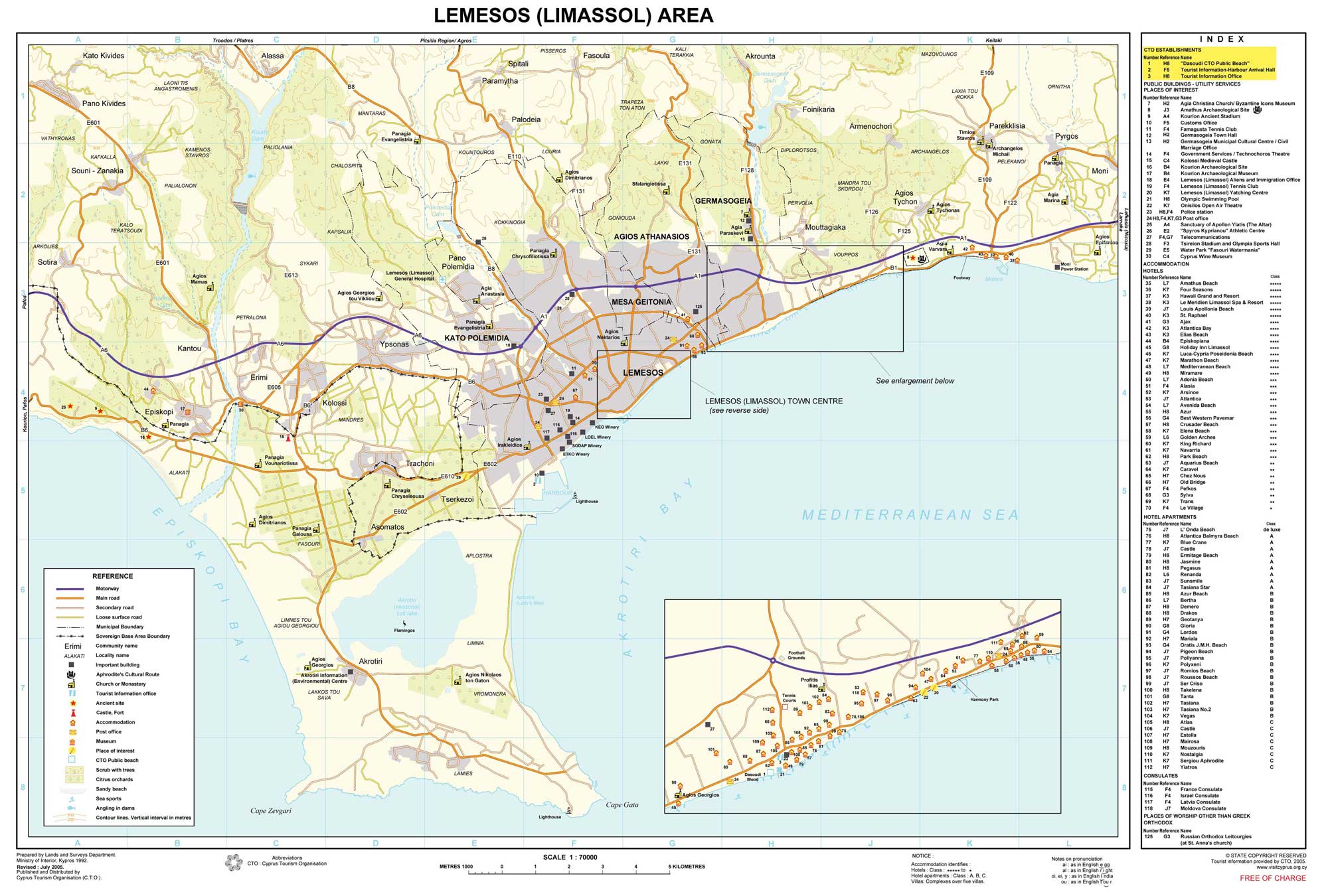 Limassol Tourist Map