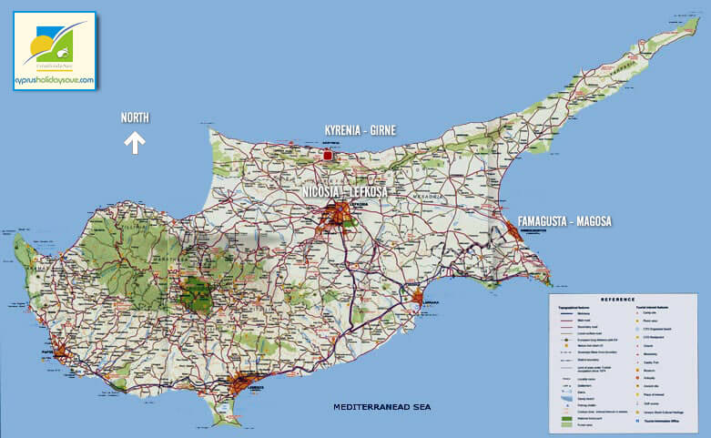 MAP OF CYPRUS