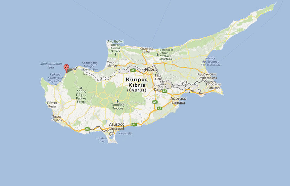 Nea Paphos Map Cyprus