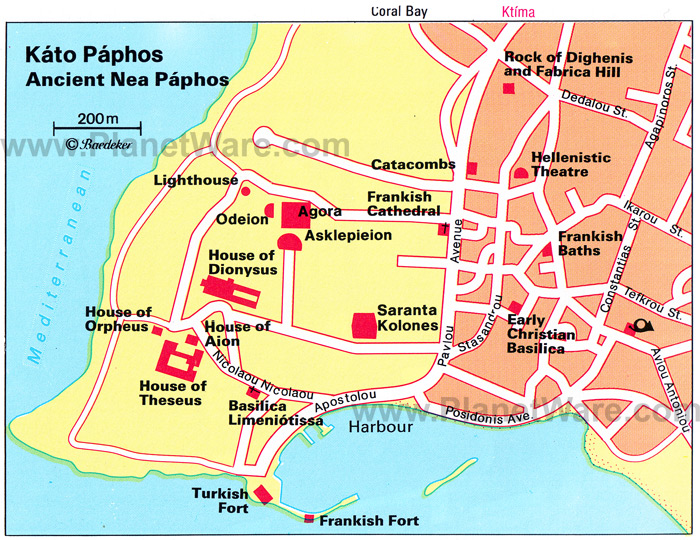 Nea Paphos map