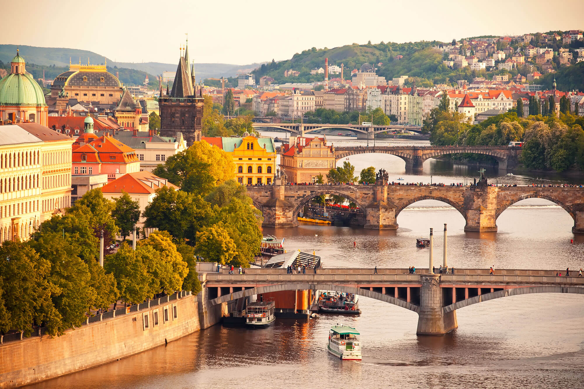 Vltava and bridges in Prague