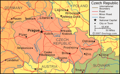 maps of Czech Republic
