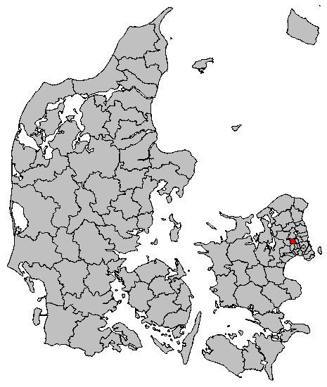Map of Denmark Ballerup