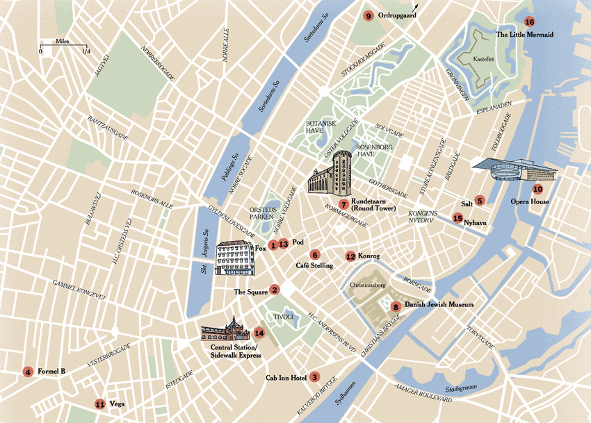 Copenhagen city center map