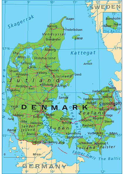 denmark country map
