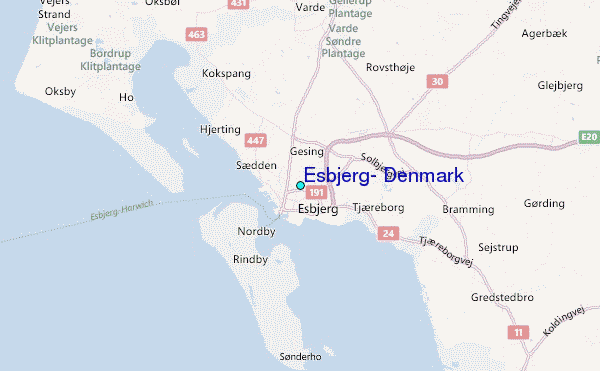 Esbjerg area map