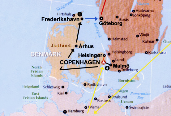 denmark map Frederikshavn