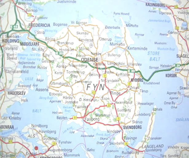 Denmark map Haderslev