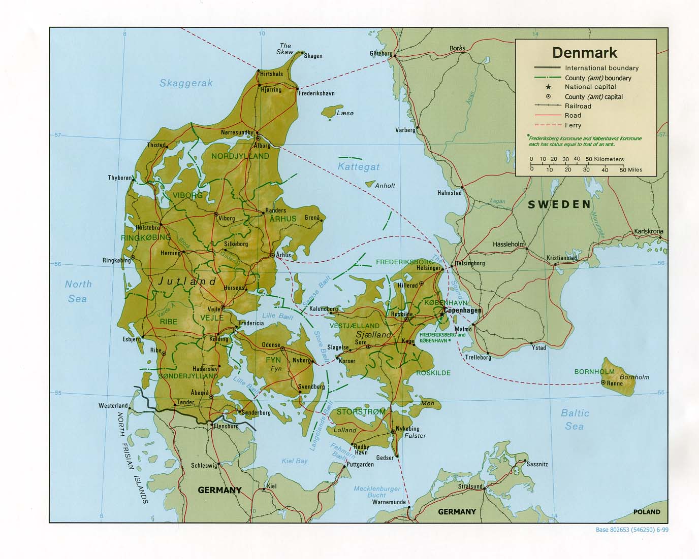 denmark relief map Herning