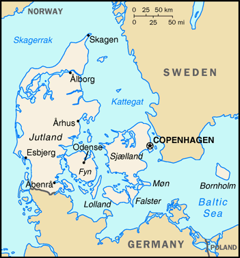 map of denmark Odense