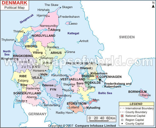 provinces map denmark