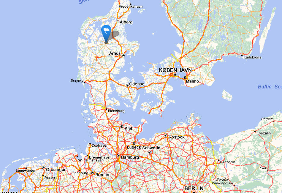 denmark map Viborg