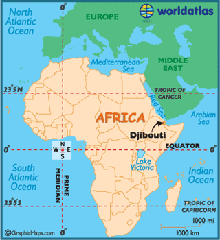 djibouti map africa