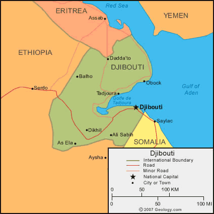 MAP OF DJIBOUTI