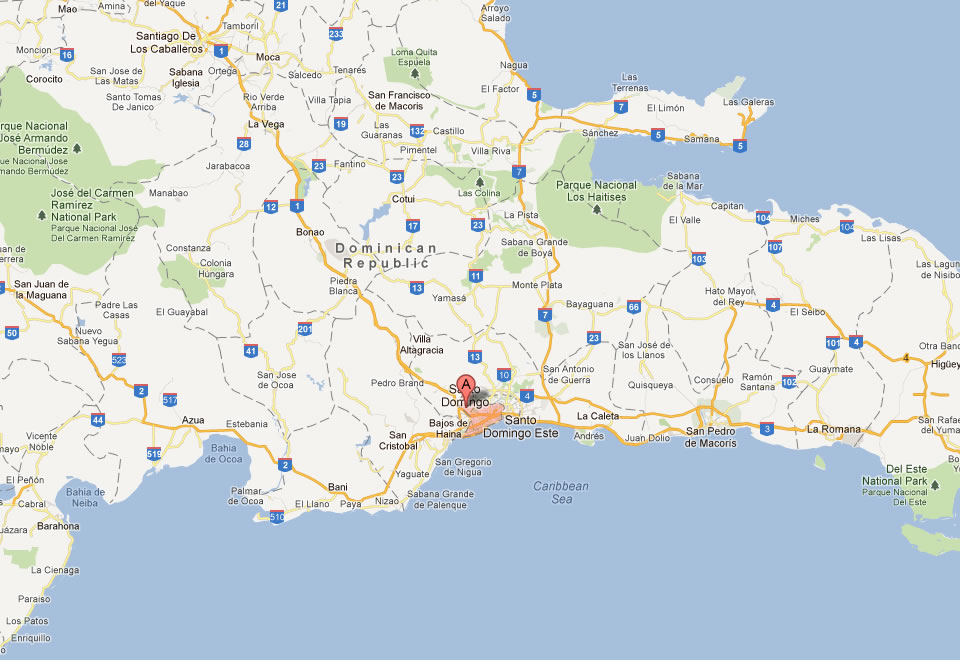 Santo Domingo On A Map Santo Domingo Map
